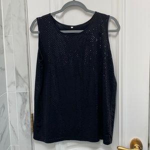 Black Sequin Tank size L